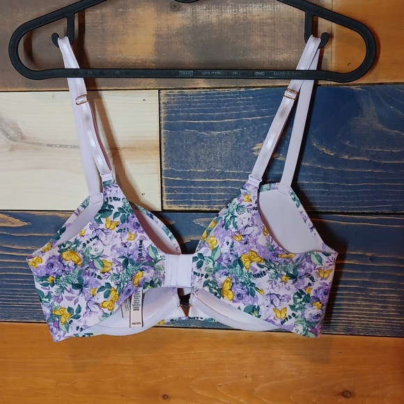 Victoria's Secret Freedom Cloud Push-up Bra 34 D Floral Purple - Picture 4 of 5